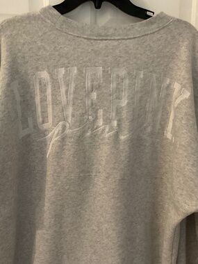 Pink Victorias Secret gray sweatshirt,L